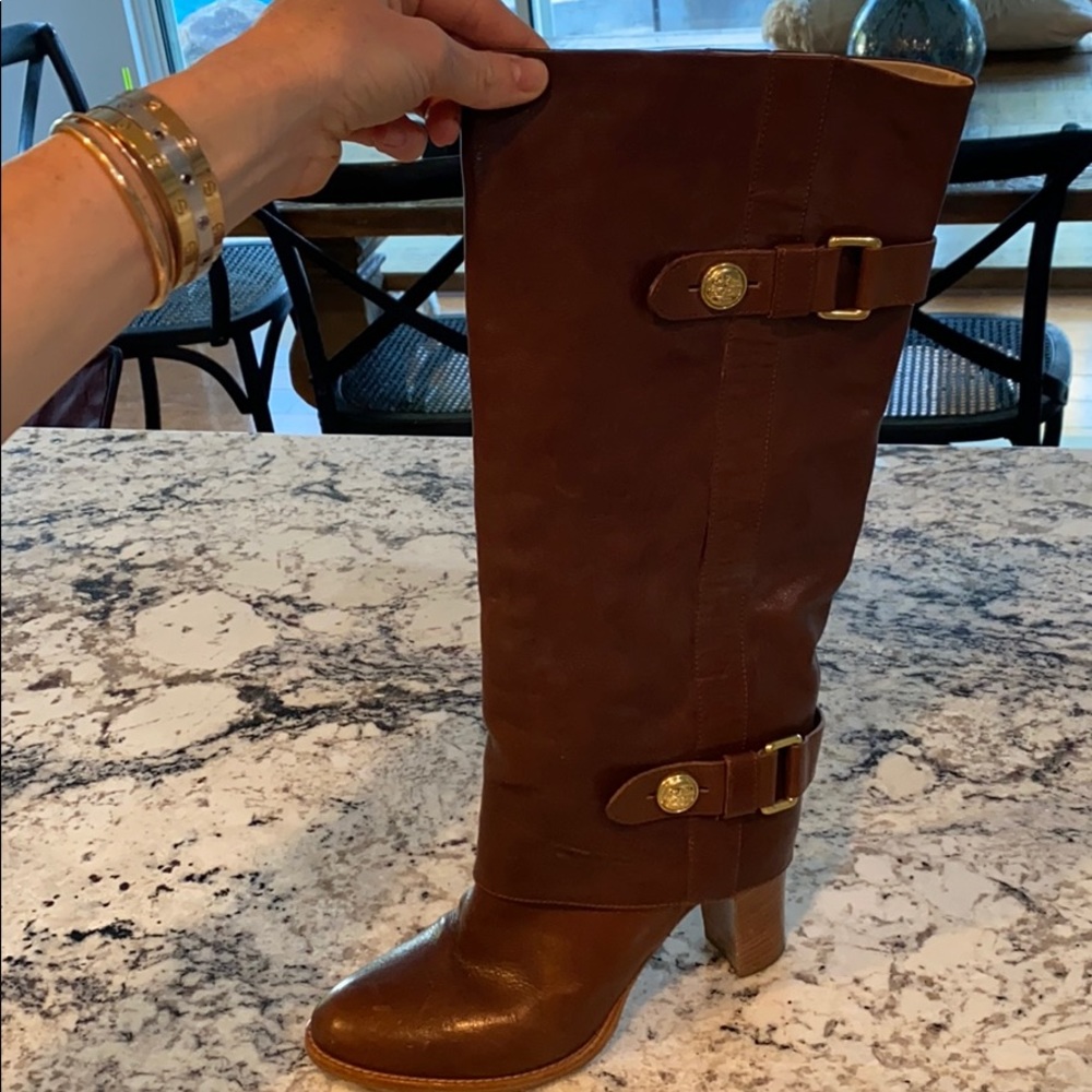 Coach brown leather boots